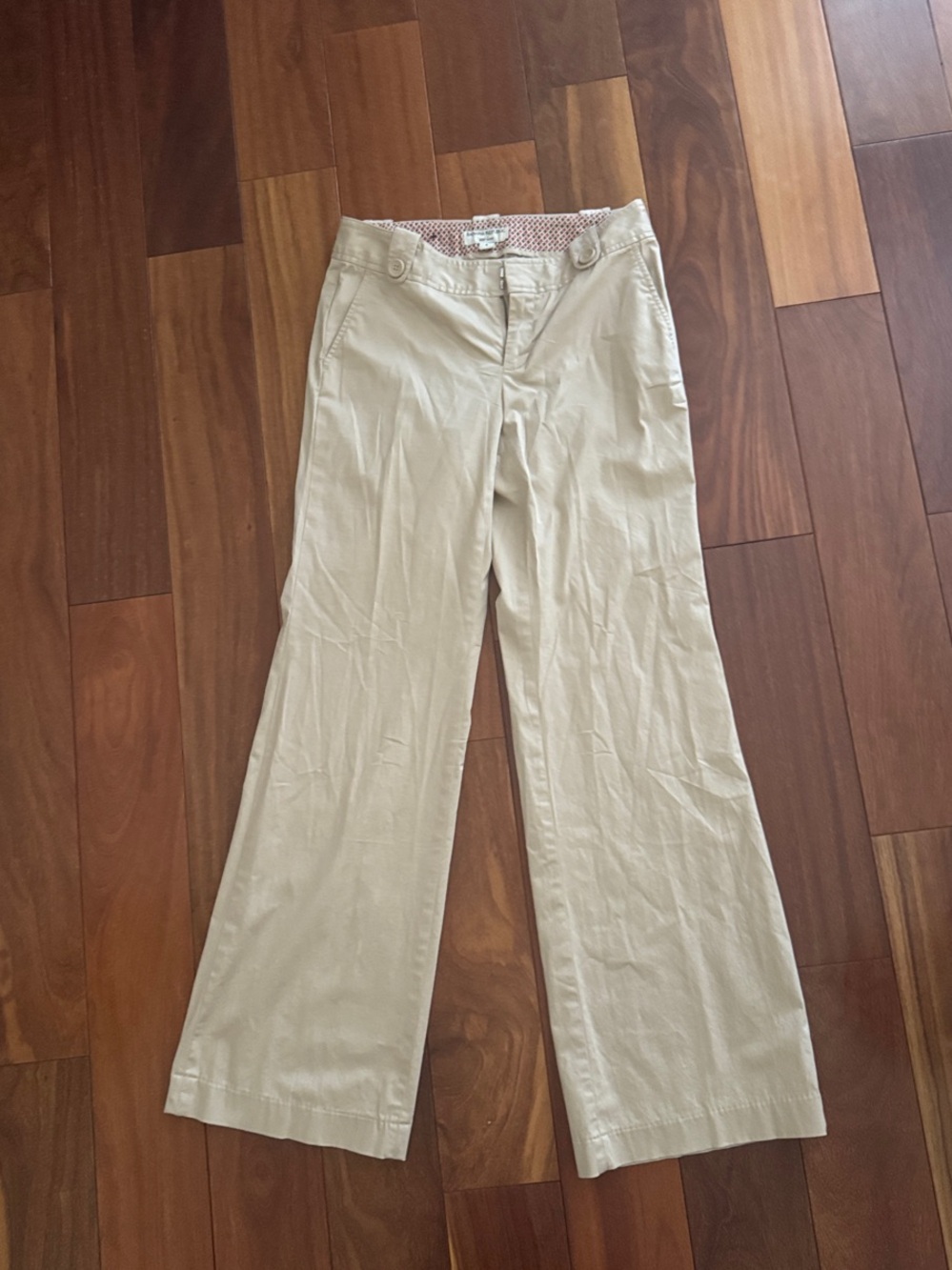 Banana Republic Beige Wide-Leg Trousers